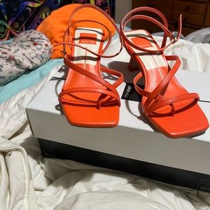 Dolce Vita- Red Orange Leather Heels 6.5
